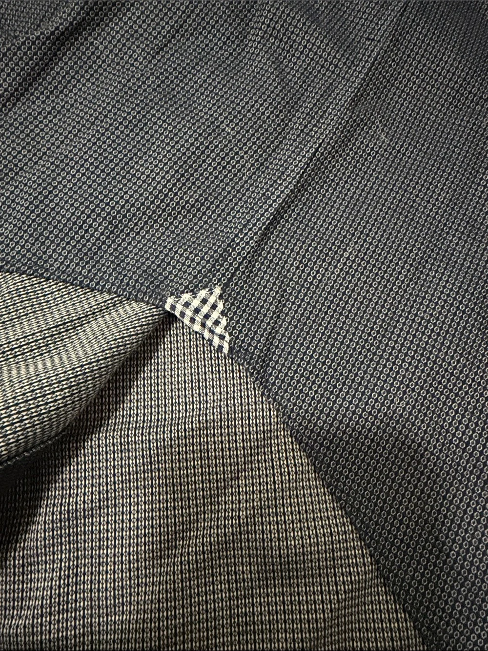 Banana Republic Navy Micro-Check Dress Shirt